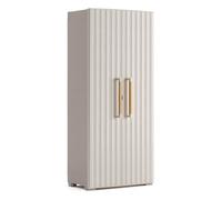 Keter Armoire de rangement avec étagères Groove beige et sable armoire de rangement haute armoire de rangement de jardin 445044