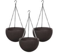 Keter Hanging Sphere Planter - lot de 3 marron 35 cm