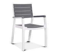 Keter Harmony Fauteuil Blanc/gris clair 59 x 60 x 86 cm