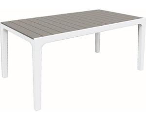 KETER HARMONY Table de jardin, 160 x 90 x 74 cm, blanc/gris 17201231