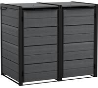 KETER HIDE AWAY 2x240L Armoire pour poubelles, 138,1 x 84,3 x 121,2 cm, gris 17213790