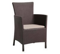 Keter Iowa Fauteuil de jardin avec coussin brun-beige 62x60x89 cm