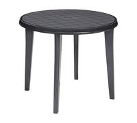 Keter Jardin 221062 Lisa Table Ronde en Plastique Graphite 90 cm