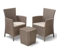 Keter Jeu de salle à manger d extérieur 3 pcs Iowa Cappuccino 223929 G