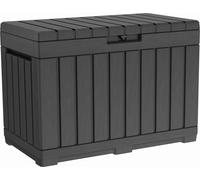 Keter Boîte de rangement Kentwood 190 L Graphite – Extérieur, résistante aux UV, verrouillable