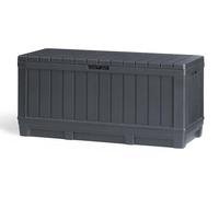 Coffre d'extérieur 128 x 59 x 53,6 cm en résine effet bois Keter Kentwood Anthracite