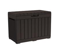 Keter Kentwood Boîte de rangement en résine pour coussins de terrasse, coussins décoratifs et outils de jardin, marron 157 l