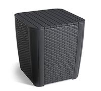 Keter Luzon (Aspect rotin Plat) Table d'appoint, Plastique, Graphite, Normal