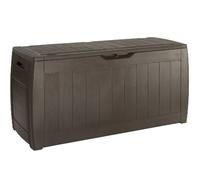 Keter Malle Hollywood Boîte de rangement, Marron, 270L, 117,5 x 45 x 57,3 cm