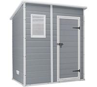 Keter Manor Pent Abri à outils L 183,5 x P 111 x H 200 cm, Couleur gris