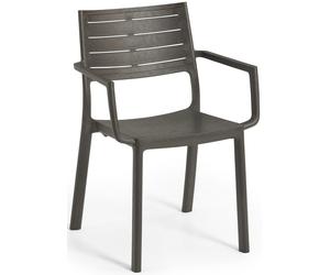 KETER METALINE Fauteuil en plastique, 60 x 53 x 81 cm, imitation métal bronze 17209787