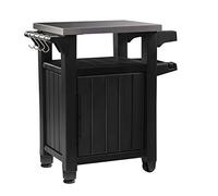 Table De Barbecue En Résine Keter Avec Deux Roues Et Une Porte 70x54x90h UNITY g