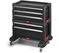 Keter Module Servante à 5 tiroirs Noir 56 2 x 28 9 x 50 2 cm Plastique avec roulettes