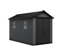 Keter Abri de jardin en résine effet bois gris Newton Plus 7513 - 9,5 m² - 12-851341