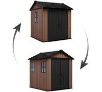 KETER NEWTON PLUS WIDE 7 x 7,5 Abri de jardin, 230 x 224 x 246 cm, gris 17212878