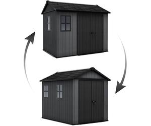 KETER NEWTON PLUS WIDE 9 x 7,5 Abri de jardin, 230 x 287 x 246 cm, gris 17212879