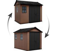 KETER NEWTON PLUS WIDE 9 x 7,5 Abri de jardin, 230 x 287 x 246 cm, marron 17212879