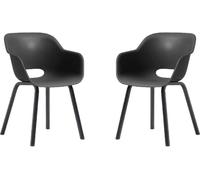 KETER NOA DUO Fauteuil de jardin (lot de 2), pieds en métal, graphite 17213493