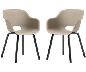KETER NOA DUO Fauteuil de jardin (lot de 2), pieds en métal, silver sage 17213493