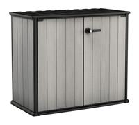 KETER Patio Store - Brossium Armoire Résine Gris 139,5 x 77 x 120 cm, Anthracite
