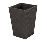 Keter Petit pot de fleurs carré Gris Graphite 24 l