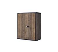Keter Armoire de rangement SIGNATURE 1400L – finition effet bois noyer, 140 x 73,6 x 170,4 cm