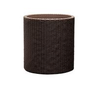 KETER Pot de fleurs Cylindre Jardinière S Marron