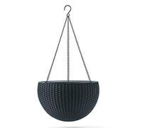 Keter Pot de fleurs d'extérieur sphère à suspendre Café Moka Anthracite Graphite Marron foncé (1, anthracite)