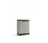 Keter | Poubelle de tri Planet - Plastique recyclé, Gris/Noir, Poubelles de tri, 680x390x920 mm