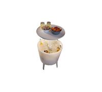 Table glacière lumineuse Keter Cool Bar 30 L 57 x 50 x 50 cm blanche avec LED et table rétractable (231366)