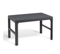 Keter Rattan Lyon Table de jardin 2 positions Graphite 116x71 cm