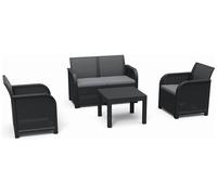 Keter Salon de jardin en résine SAN REMO 4 personnes Gris graphite