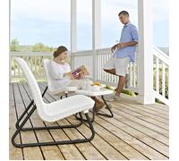 Keter Salon de jardin 3 pcs Rio Blanc 218155 blanc G