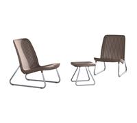 Keter Salon De Jardin 3 Pcs Rio Cappuccino 218157