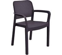 KETER SAMANNA Chaise empilable, 53 x 58 x 83 cm, marron 17199558