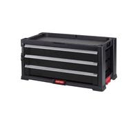 Keter Servante d'atelier Module 3 tiroirs extensibles – roulettes amovibles avec freins – Noir