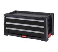 Keter Servante d'atelier Module 3 tiroirs extensibles – roulettes amovibles avec freins – Noir