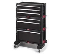 Chariot d'atelier - Keter - All Drawer - 6 tiroirs - Rouge/Noir - 59,8 x 37,7 x 83,2 cm