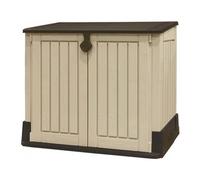 Keter Coffre à outils d'extérieur Store It Out Midi 132 x 71,5 x H.113,5 cm beige/marr.