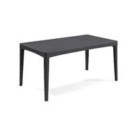 KETER GIRONA Table de jardin rezolith/osier rond 160 x 90 x 74 cm, graphite 17204645