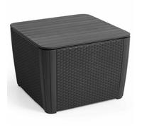 ALLIBERT LUZON PLUS Table d'appoint de jardin 57 x 57 x 43 cm, graphite 17208454