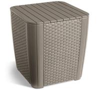Keter Table d'appoint de jardin Luzon Osier plat Cappuccino 420012