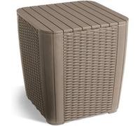Keter Table d'Appoint de Jardin Osier Plat Graphite Terrasse Patio Extérieur Ket