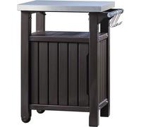 Keter Table d'appoint / Table barbecue 1 porte graphite 70x54x90cm
