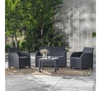 Keter Table de Jardin Graphite Meuble de Patio Terrasse Extérieur Arrière-cour
