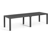 Keter Table de jardin Julie Double – Rectangulaire en résine gris graphite modulable 3en1, 8-10 pers