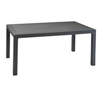 Keter Table en rotin rectangulaire (cm Gris Graphite