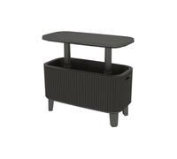 KETER BEVY BAR Table multifonction en rotin, 83,5 x 40 x 50-74 cm, graphite 17209510