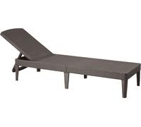 Chaise longue jardin réglable universelle Keter style rotin brun 237958
