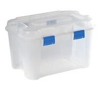 Curver 243696 Boîte de rangement TOTEM Box 60L, transparent / blau transparent, bleu 1 pc(s)
